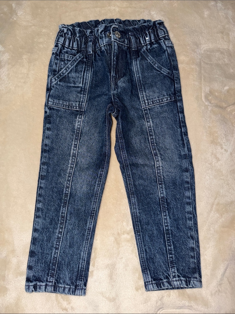 GAP Dark Blue Elastic Waist Denim Jogger Pants